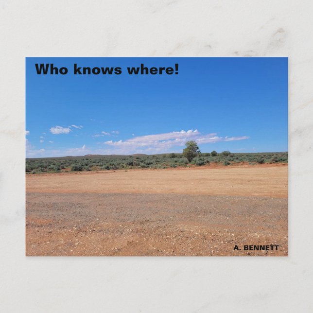 Who knows where postcard (Front)