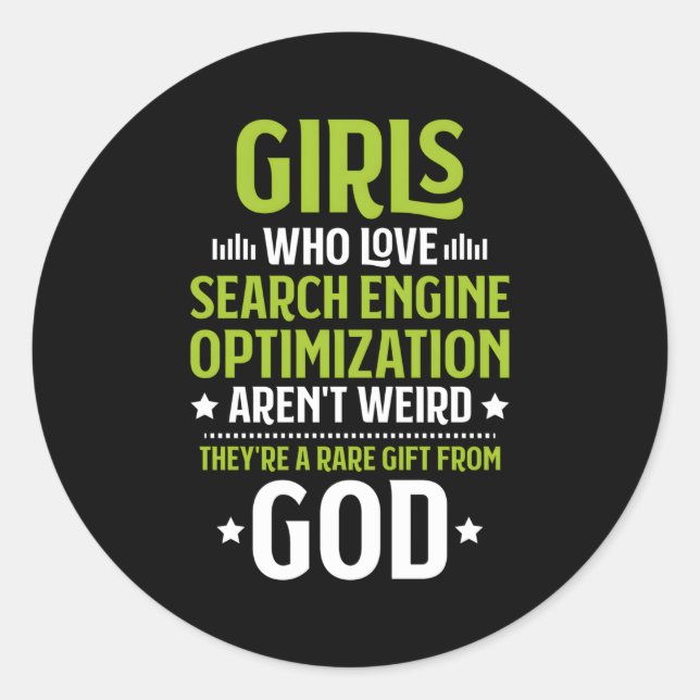 Who Love Search Engine Optimisation Seo Classic Round Sticker (Front)