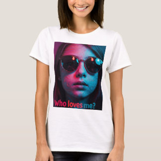 Who loves me T-shirt design