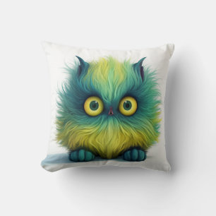 Who Me? Fuzzy Creature 2 Different Images  Cushion
