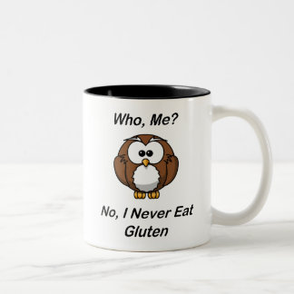 Who, Me? No, I Never Eat Gluten Two-Tone Coffee Mug