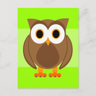 Who? Mr. Owl Cartoon Postcard