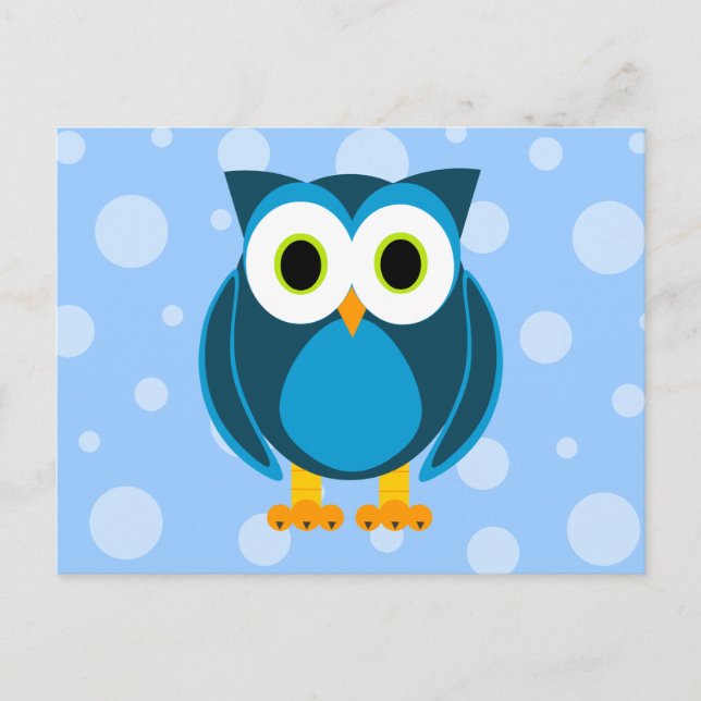Who? Mr. Owl Cartoon Postcard (Front)