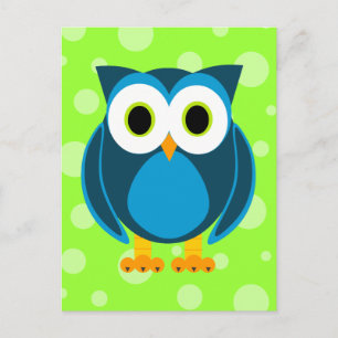 Who? Mr. Owl Cartoon Postcard