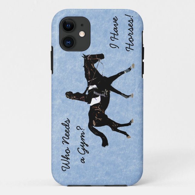 Who Needs a Gym? Fun Horse Case-Mate iPhone Case (Back)