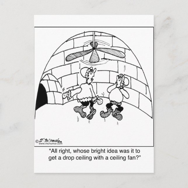 Who Put in the Ceiling Fan? Postcard (Front)