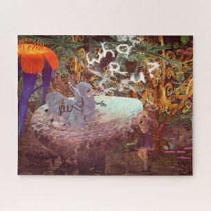 Who R U? Alice & The Hookah Caterpillar  Jigsaw Puzzle