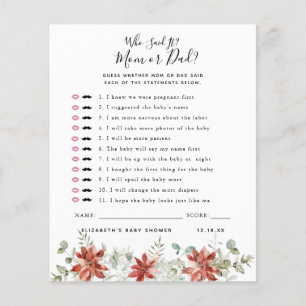 Who Said It Baby Shower Game