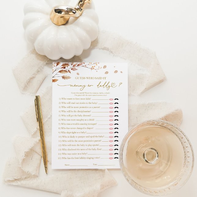 Who Said It Baby Shower Game  Invitation (Creator Uploaded)