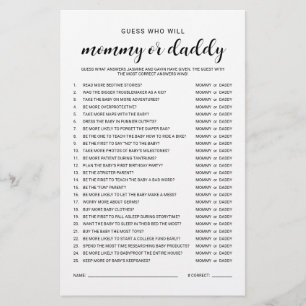Who Said It Fun Budget Friendly Baby Shower Game Flyer