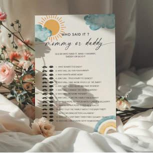 Who Said It Mommy   Daddy Baby Shower Game