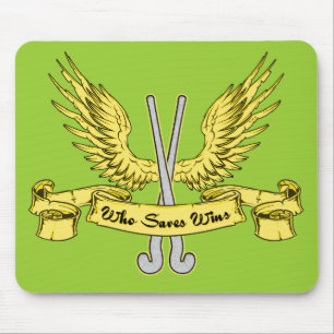 Who Saves Wins Field Hockey Mousepad