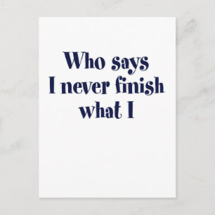 Who says? postcard