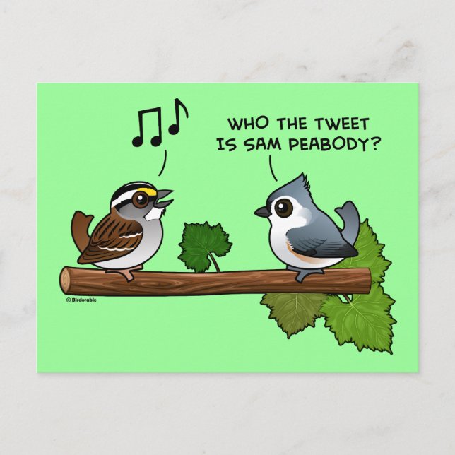 Who the Tweet? Postcard (Front)