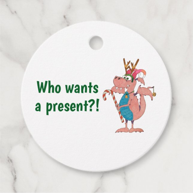 Who Wants a Present?! Favour Tags (Front)
