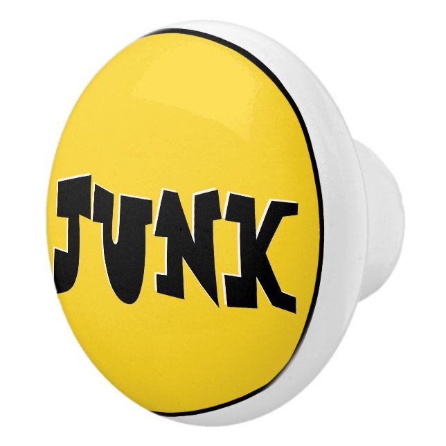 Who What Where - Junk Drawer Knob (Yellow) (Right)