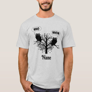 Who Whom Wise Grammar Owls Customised T-Shirt