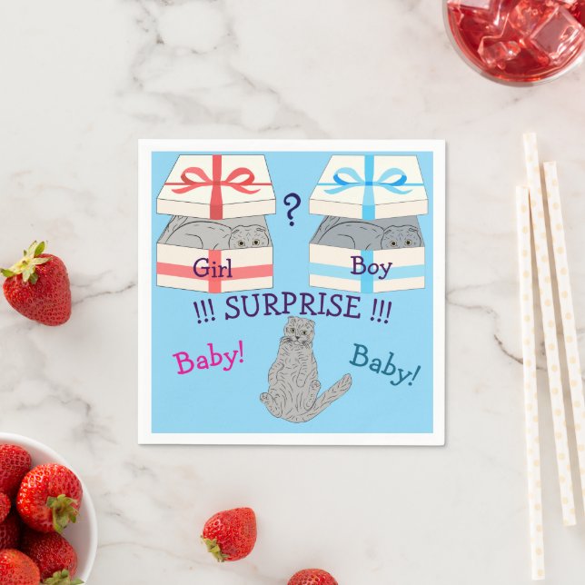 Who will born surprise Baby Paper Napkin  (Insitu)