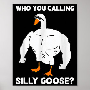 Who You Calling Silly Goose Funny Gym Meme  Poster