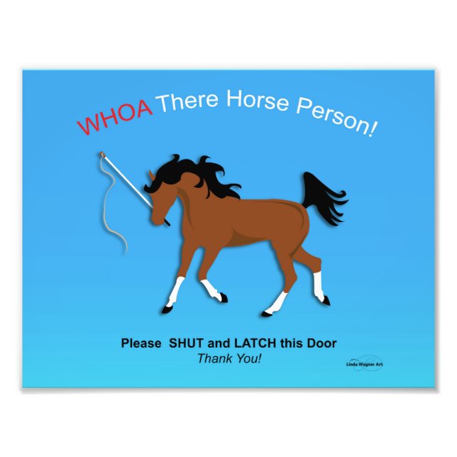 WHOA Horse Barn Sign (Front)