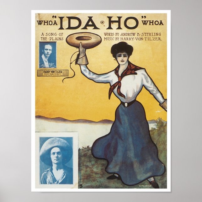 Whoa "Ida Ho" Whoa Vintage Songbook Cover Poster (Front)