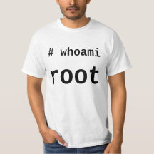 whoami root - light shirt for sysadmins