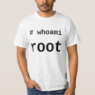 whoami root - light shirt for sysadmins