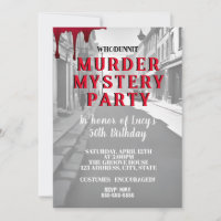 whodunit murder mystery 1940's style dinner party