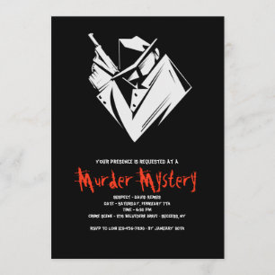 Whodunit Mystery Murder Invitation