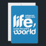 Whoever saves one life holiday card<br><div class="desc">Whoever saves one life,  saves the world entire.</div>