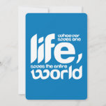 Whoever saves one life holiday card<br><div class="desc">Whoever saves one life,  saves the world entire.</div>