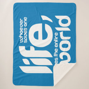 Whoever saves one life sherpa blanket