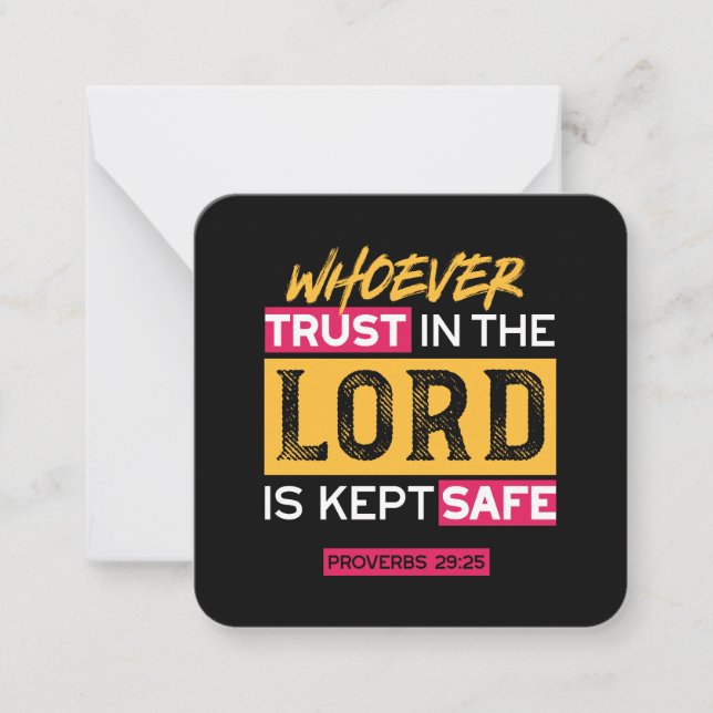 Whoever Trusts in the Lord Is Kept Safe Quote Card (Front)