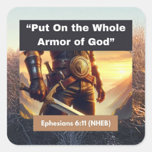 Whole Armor of God - Square Sticker