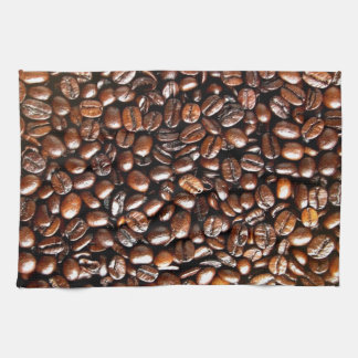 Whole Coffee Beans Pattern Tea Towel