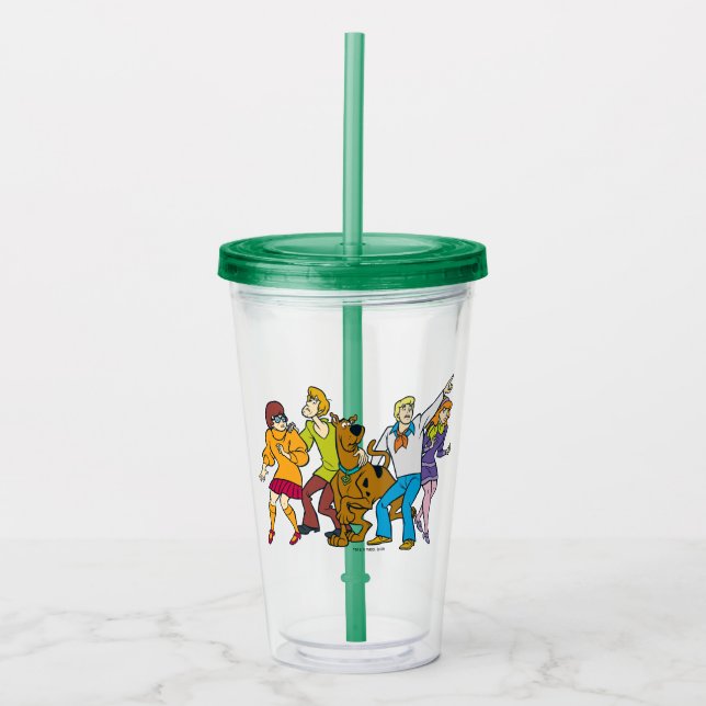 Whole Gang 13 Mystery Inc Acrylic Tumbler (Front)