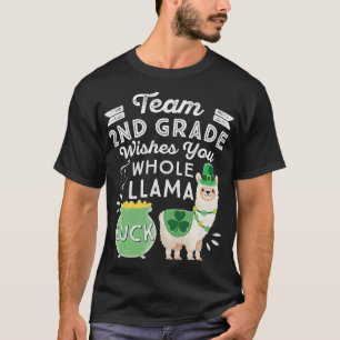 Whole Llama Luck  Second Teacher St Patricks Day 2 T-Shirt