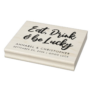 whole lotto love Lottery Ticket Wedding favour Rubber Stamp