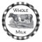 Whole Milk Label Black and White Gingham