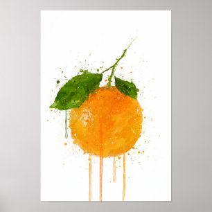 Whole Orange Fruit Poster