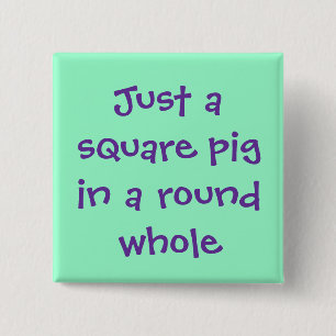 Whole Pig Square 15 Cm Square Badge