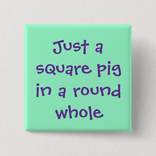 Whole Pig Square 15 Cm Square Badge (Front)