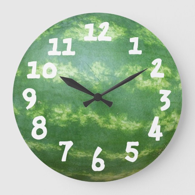 Whole Watermelon Easy to Read Wall Clock (Front)