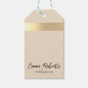 Whole Wheat Gold Foil Rustic Faux  Gift Tags