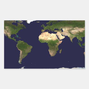 Whole World - Planet Earth Rectangular Sticker