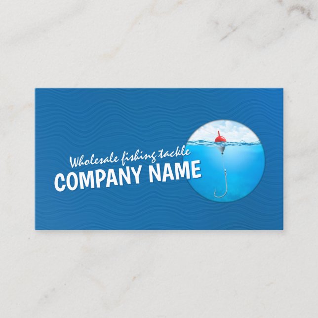 Wholesale fishing tackle equipment fisherman shop business card (Front)