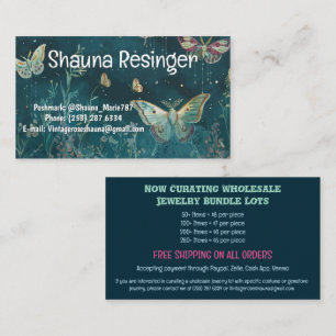 Wholesale Jewelry Sales Butterfly Business Card
