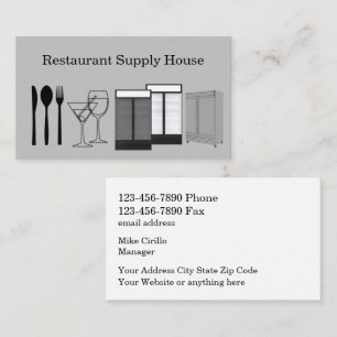 Wholesale Restaurant Supply Business Cards