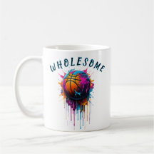 Wholesome Basketball Rainbow Paint Drip Sport Grap