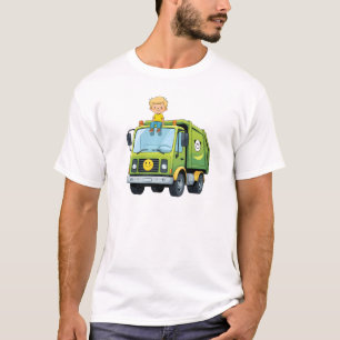 Wholesome Boy & Truck – Cosy Kids Cartoon Art T-Shirt